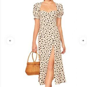 NWT Reformation Lacey Dress in Ink Blot. Size 8